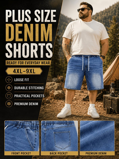 Men's Denim Shorts - Elastic Waist – view 12