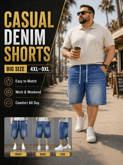 Men's Denim Shorts - Elastic Waist – view 14