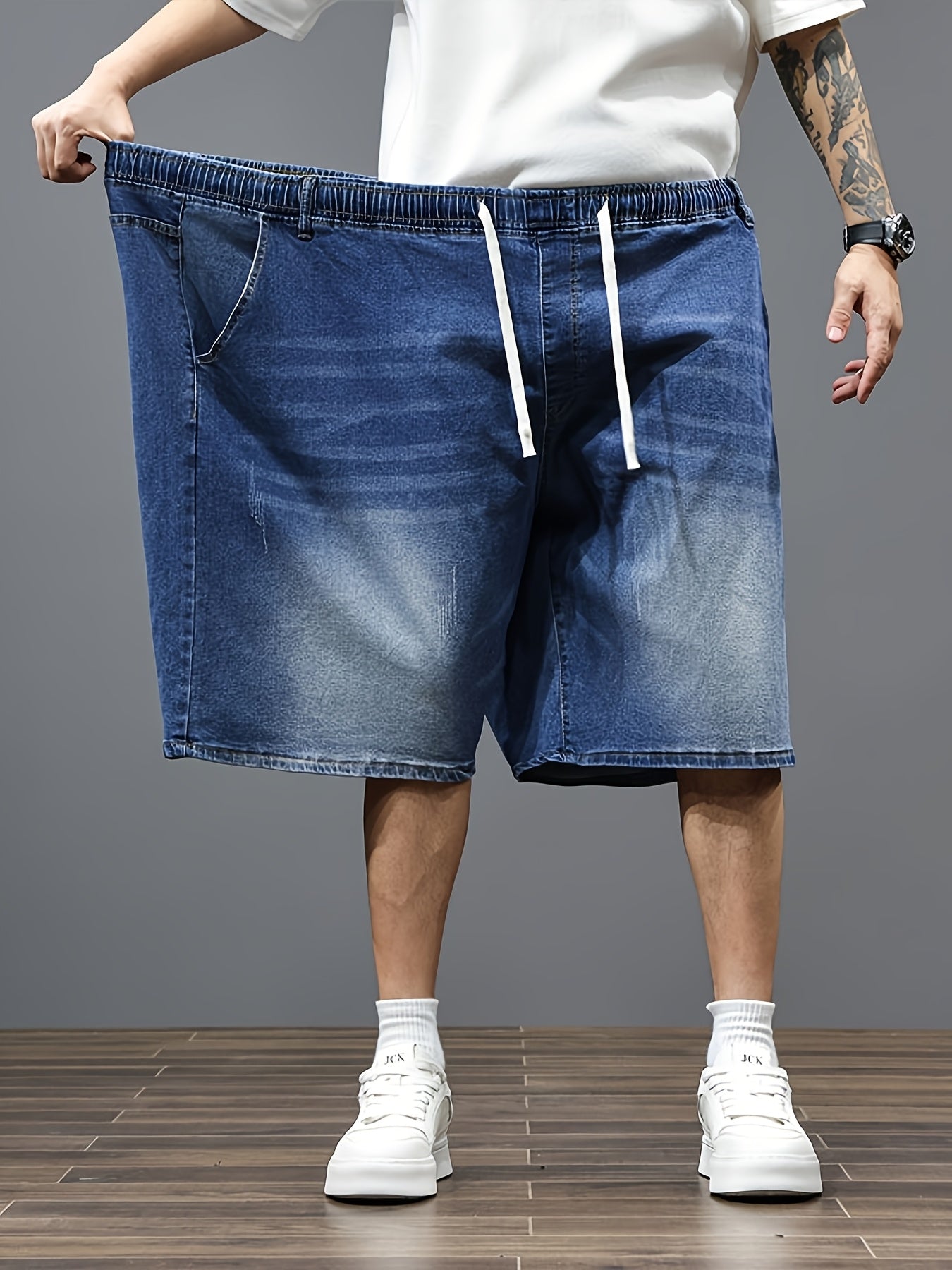 Men's Denim Shorts - Elastic Waist – view 15