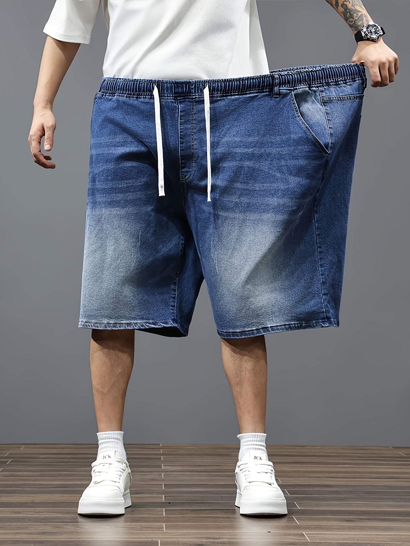 Men's Denim Shorts - Elastic Waist – view 17