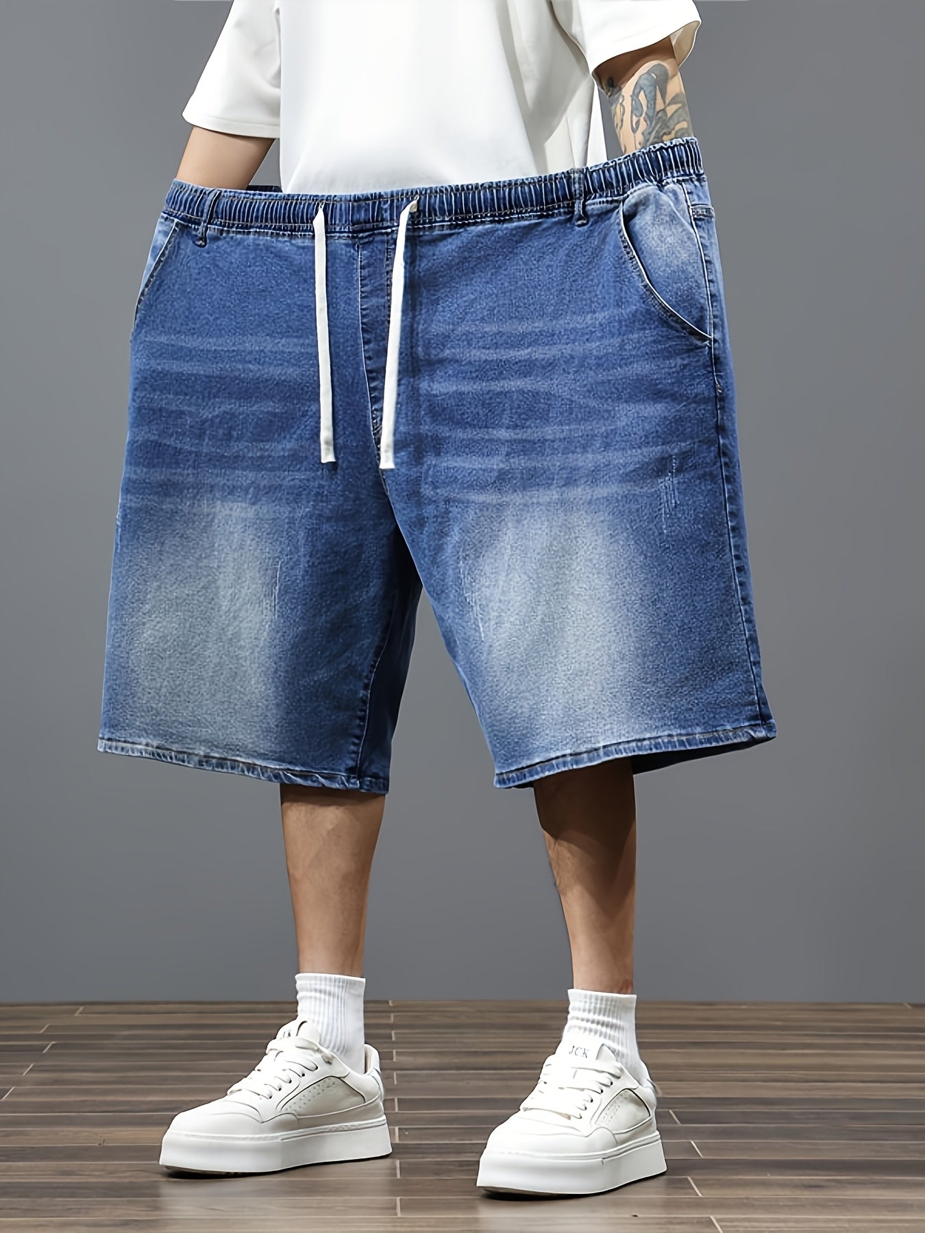 Men's Denim Shorts - Elastic Waist – view 18