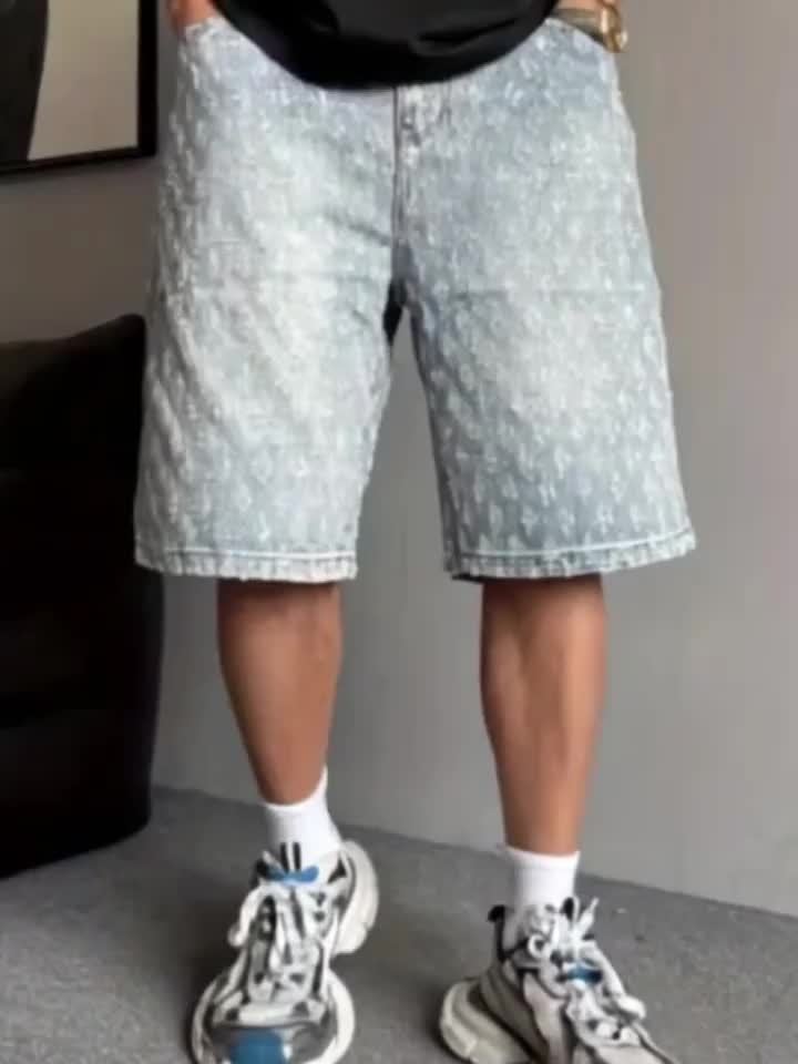 Men's Denim Shorts - Relaxed Fit – Light Blue – view 6