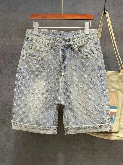 Men's Denim Shorts - Relaxed Fit – Light Blue – view 15