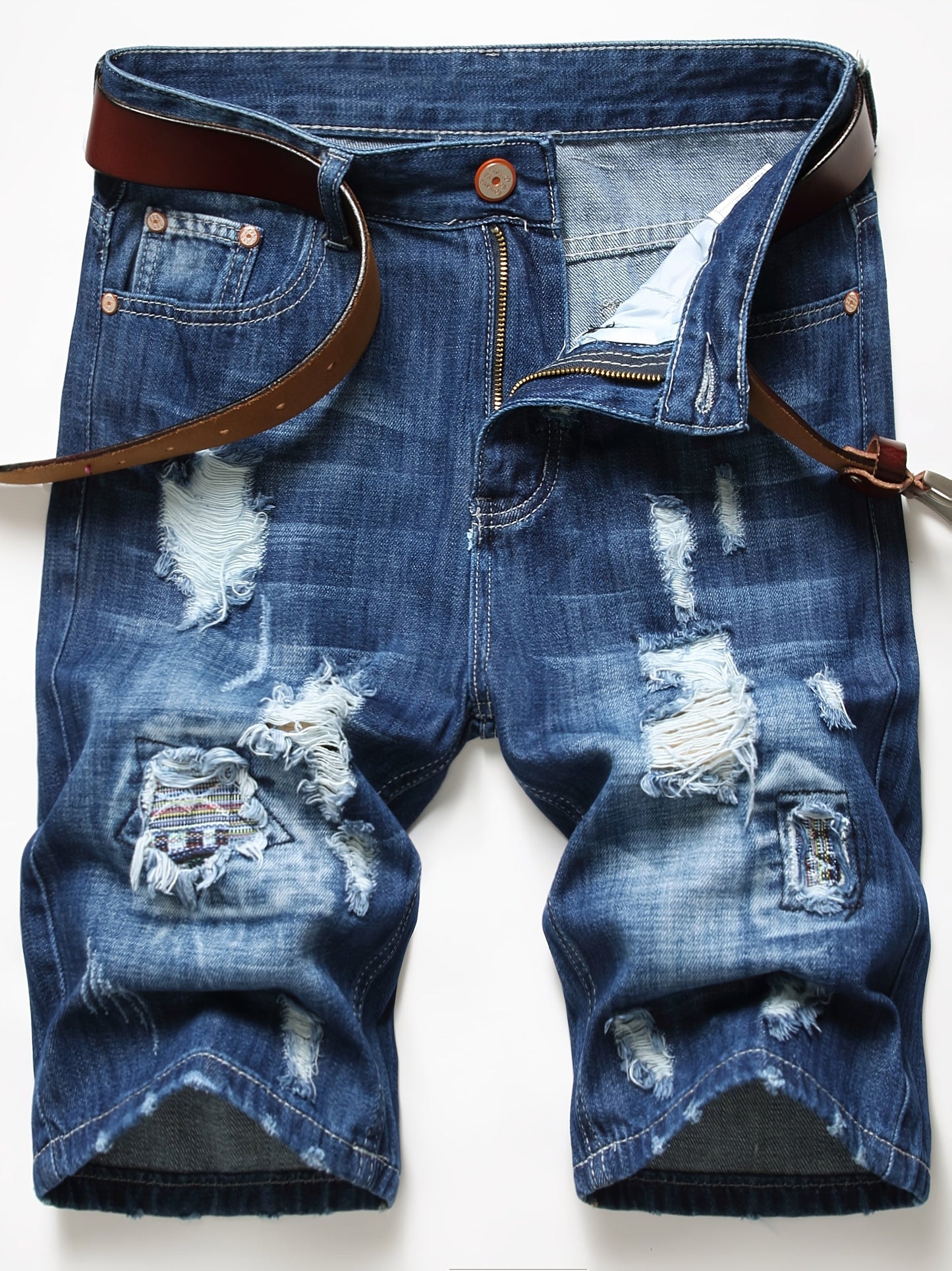 Men's Denim Shorts - Stretch With Pockets – Blue option – view 5