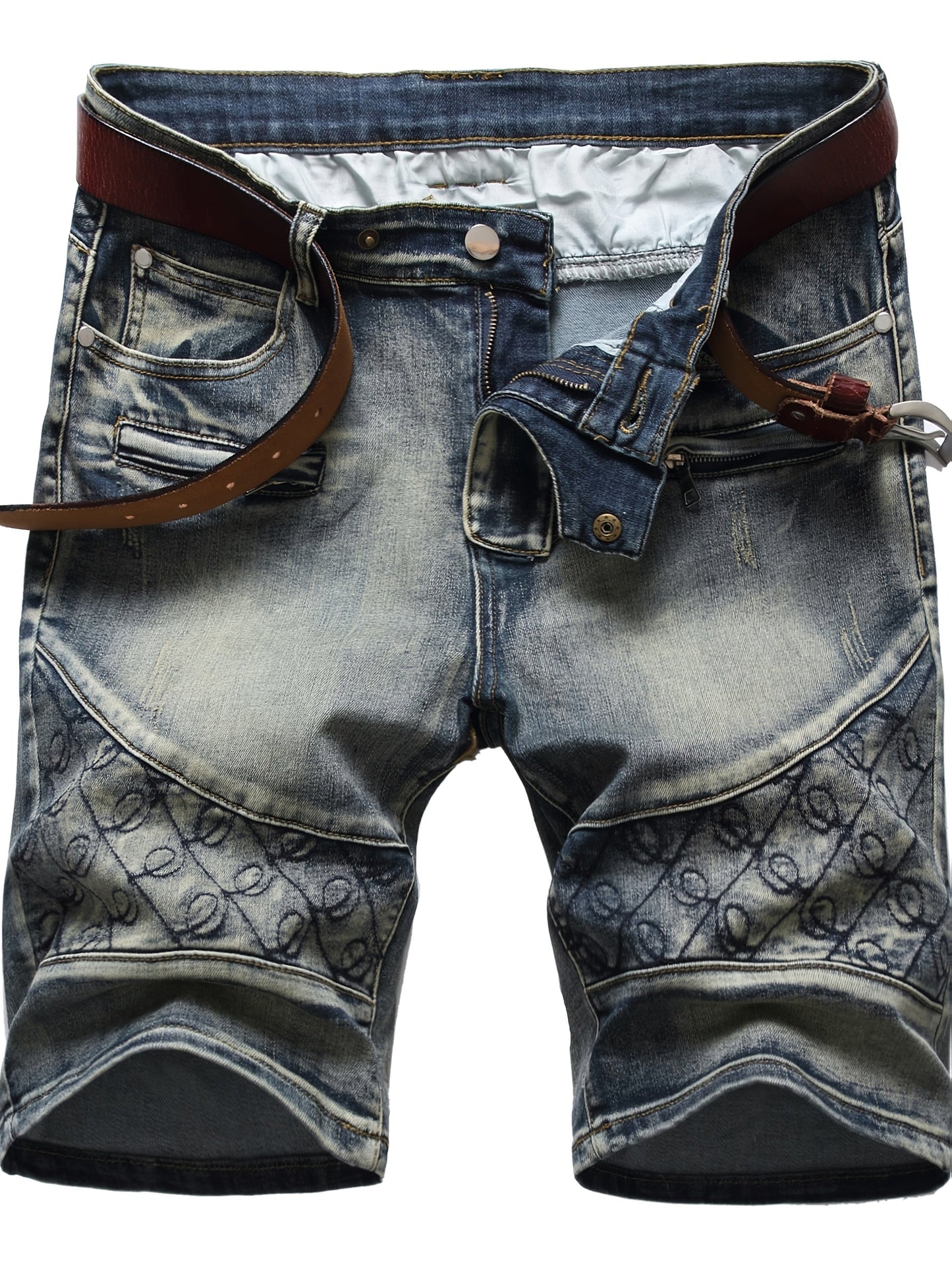 Men's Denim Shorts - Stretch With Pockets – Blue option – view 6