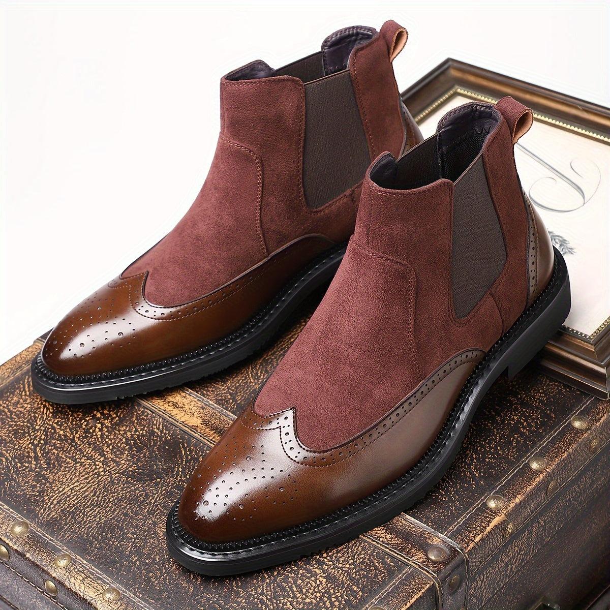Men's Dress Shoes & Oxfords - Everyday Comfort & Durable Sole – Light Brown-1 – view 4