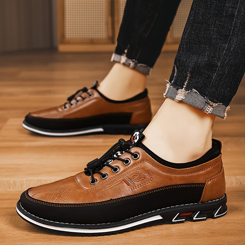 Men's Dress Shoes & Oxfords - Non-Slip Sole – Dark Brown / Grey – view 4
