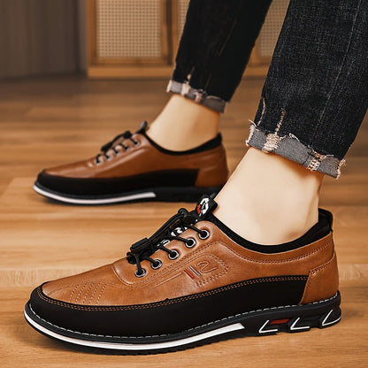 Men's Dress Shoes & Oxfords - Non-Slip Sole – Dark Brown / Grey – view 4