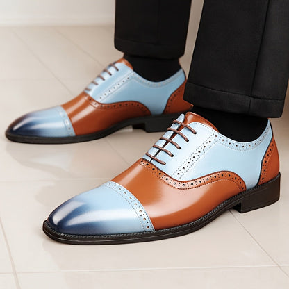 Men's Dress Shoes & Oxfords - Non-Slip Sole for Everyday Wear – 10-Variant Selection – Blue option – main product image
