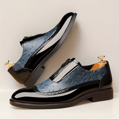Men's Dress Shoes & Oxfords - Non-Slip Sole – Navy Color – view 3