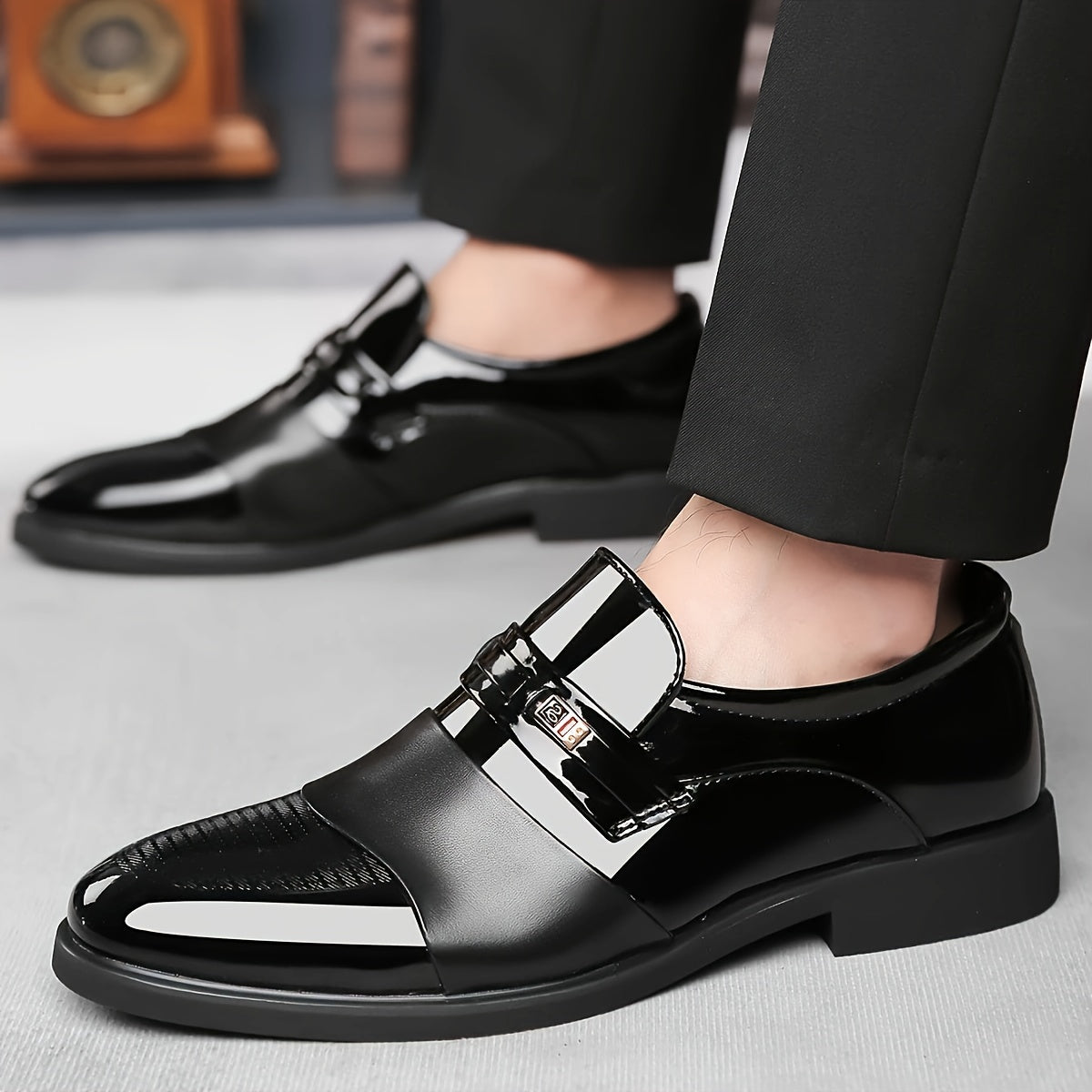 Men's Dress Shoes & Oxfords - Slip-On Ease – Dark Brown – view 4