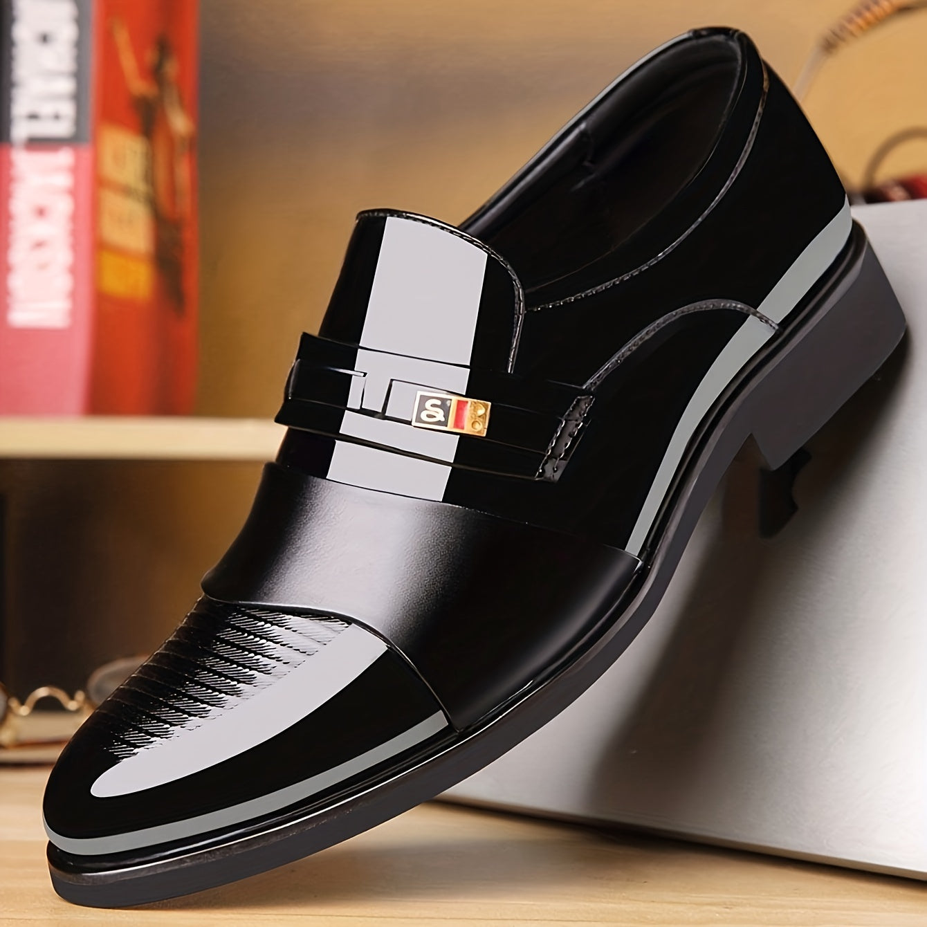 Men's Dress Shoes & Oxfords - Slip-On Ease – Dark Brown – Brown option – view 3