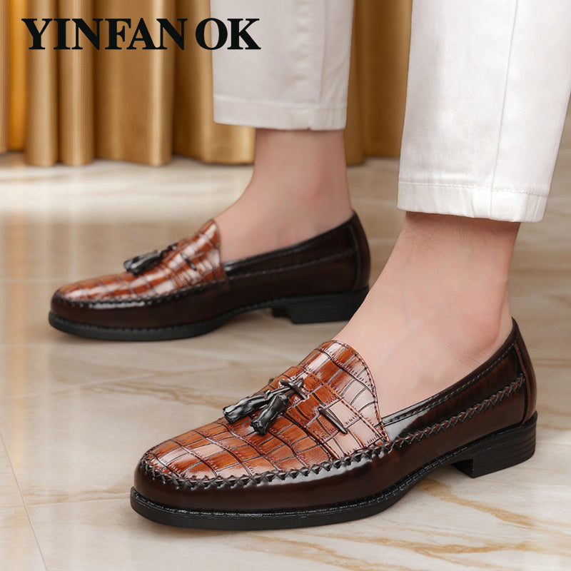Men's Dress Shoes & Oxfords - Slip-On for Everyday Wear – Dark Brown – view 5