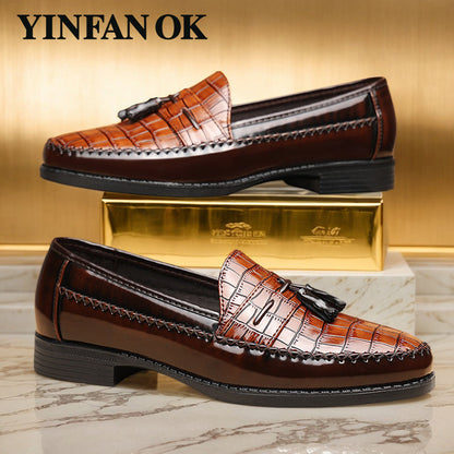 Men's Dress Shoes & Oxfords - Slip-On for Everyday Wear – Dark Brown – view 6
