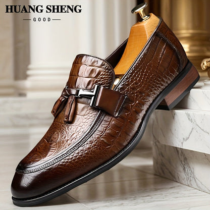Men's Dress Shoes & Oxfords - Slip-On for Everyday Wear – Dark Brown / Black – view 3