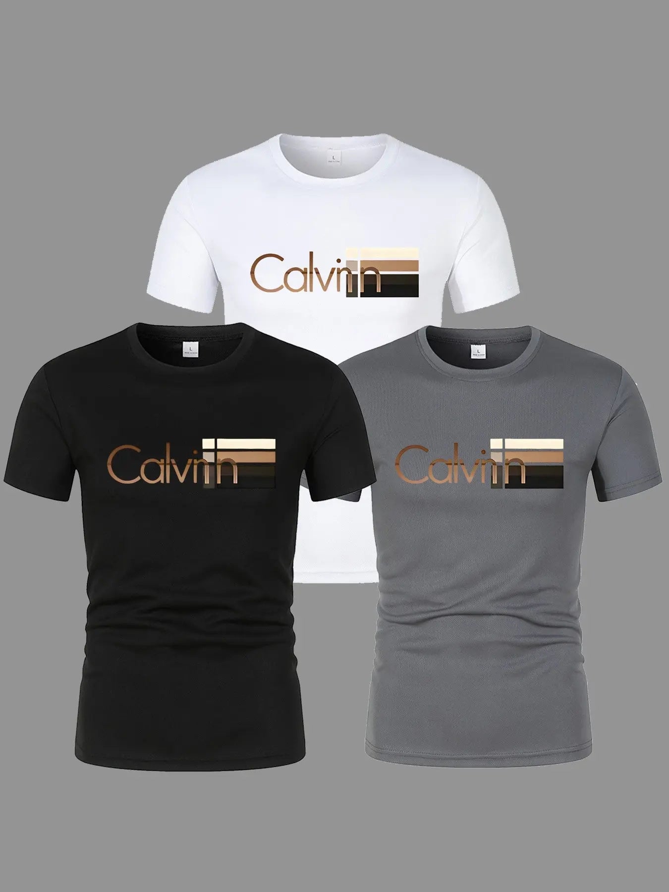 Men's Essential T-Shirt - Crew Neck Short Sleeve – 3-pack – main product image