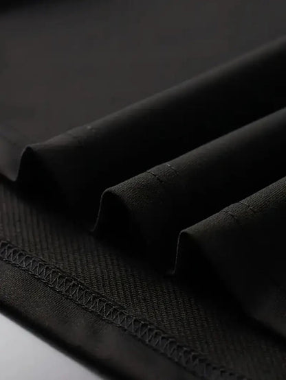 Men's Essential T-Shirt - Crew Neck Short Sleeve – Black detail view