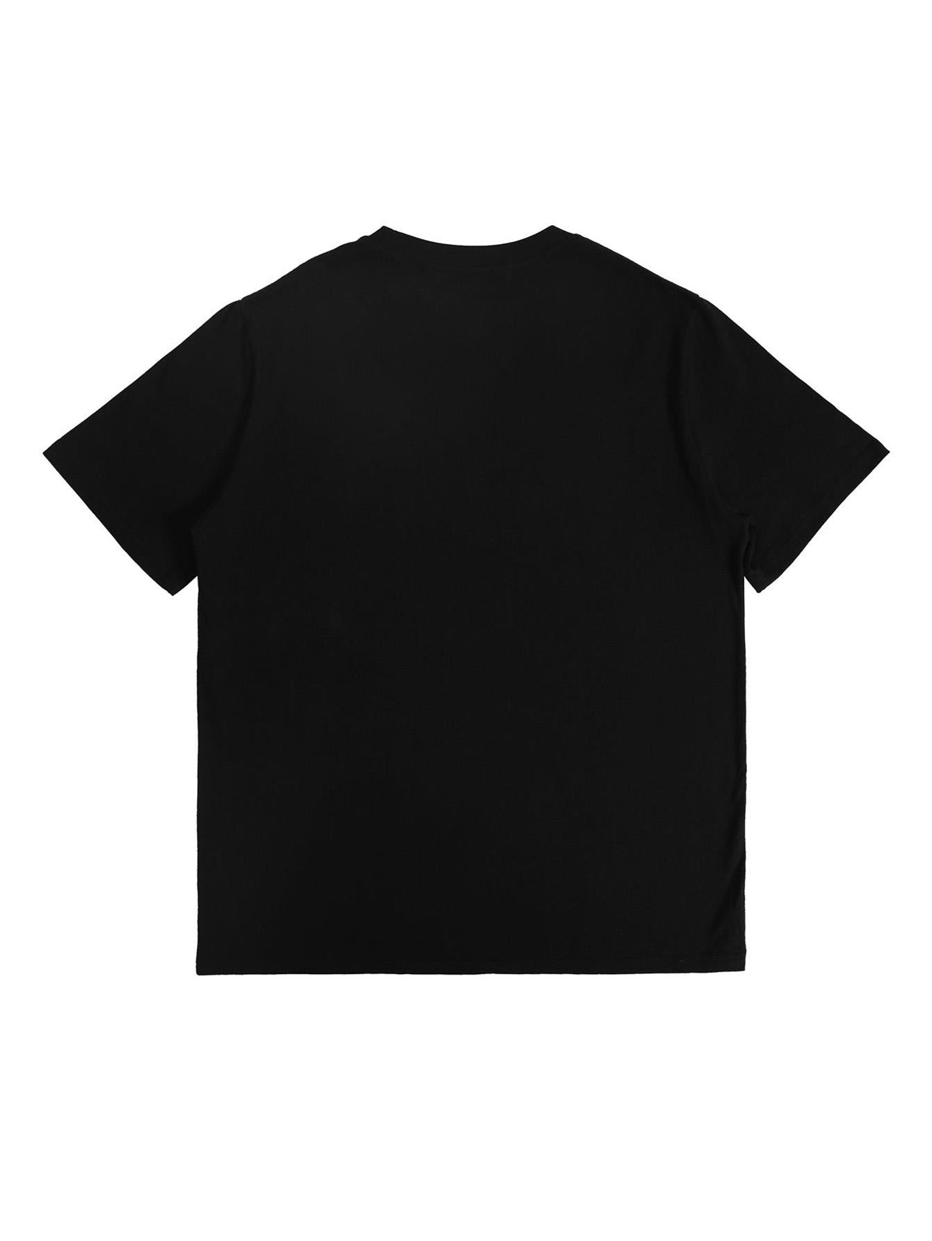 Men's Essential T-Shirt - Round Neck Short Sleeve – Black – view 9