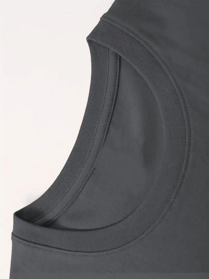 Men's Essential T-Shirt - Round Neck Short Sleeve – Grey – view 2