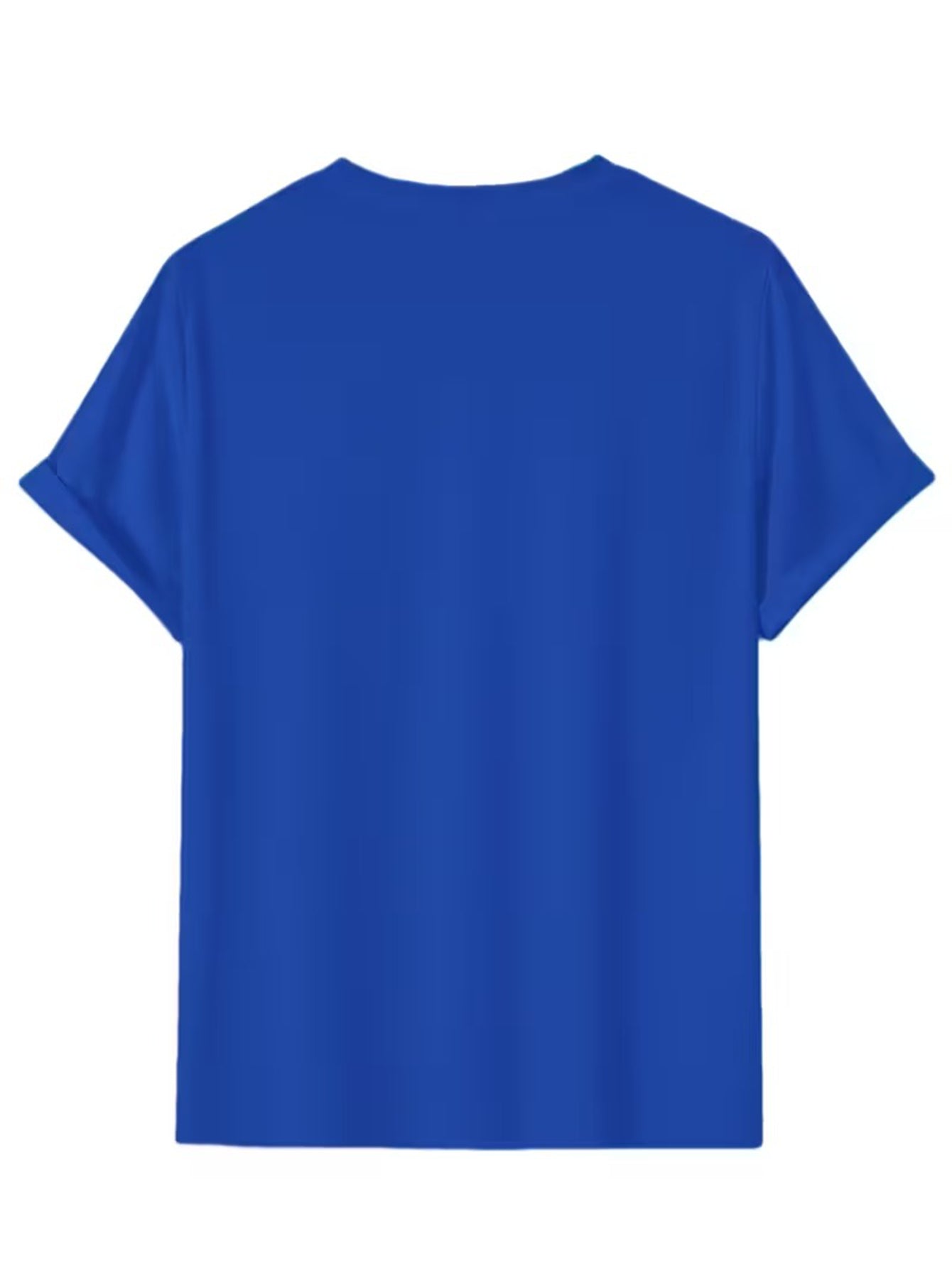 Men's Essential T-Shirt - Round Neck Short Sleeve – Royal Blue – view 5