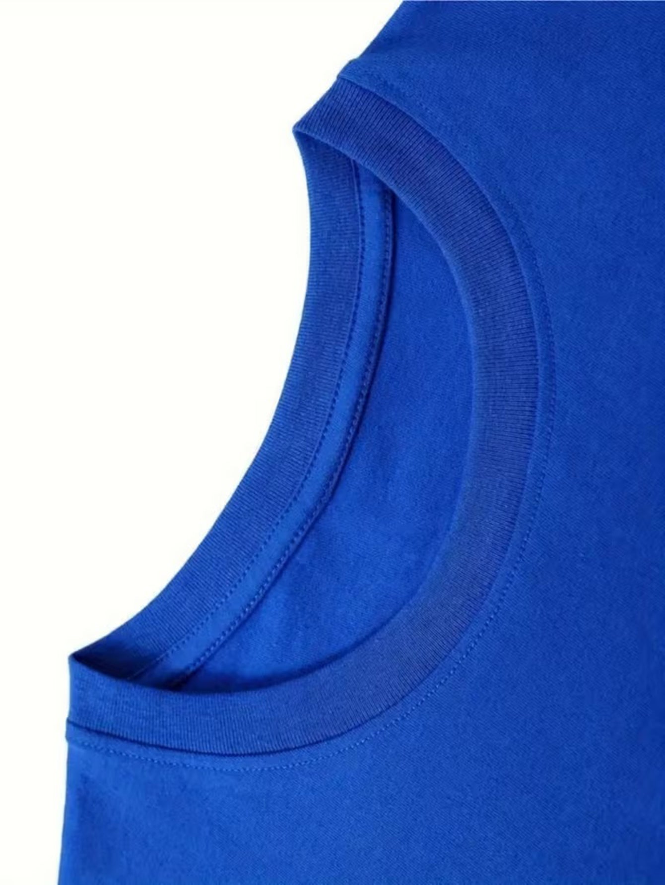 Men's Essential T-Shirt - Round Neck Short Sleeve – Royal Blue – view 8