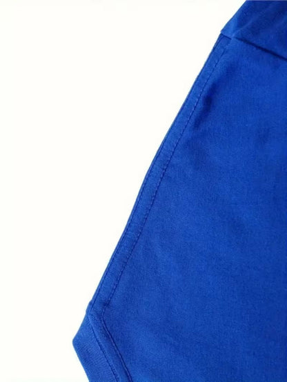 Men's Essential T-Shirt - Round Neck Short Sleeve – Royal Blue – view 9