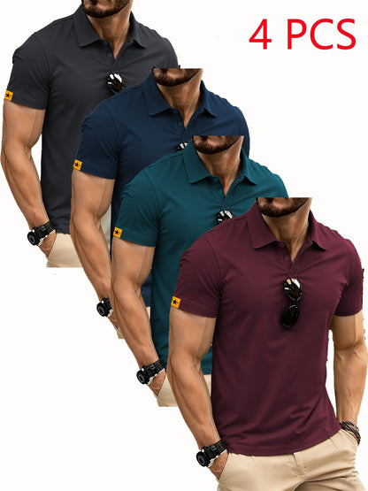 Men's Essential T-Shirt - Round Neck Short Sleeve Streetwear – Regular fit – Blue option – view 3
