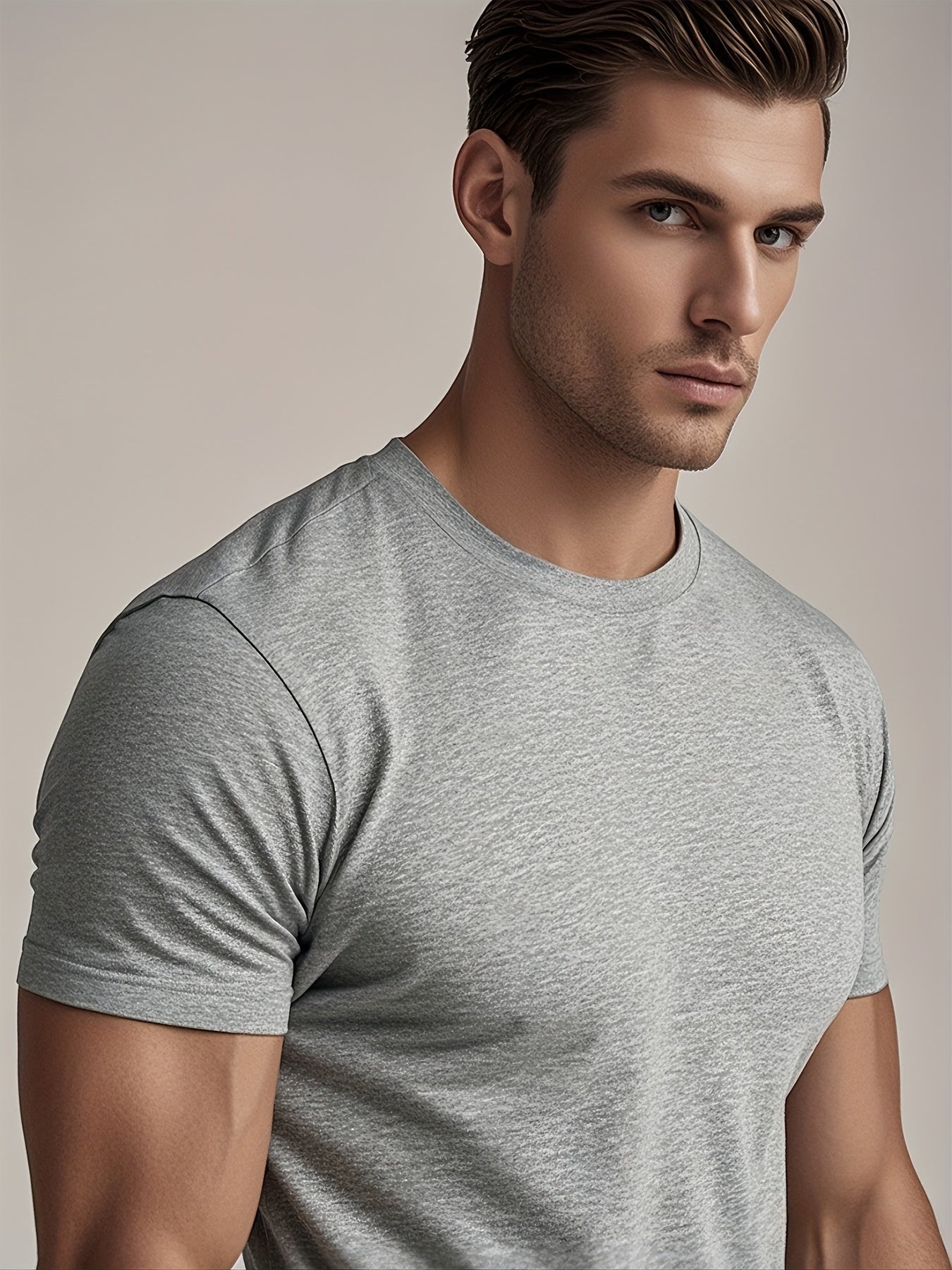 Men's Essential T-Shirt - Round Neck Short Sleeve Streetwear Style – view 10