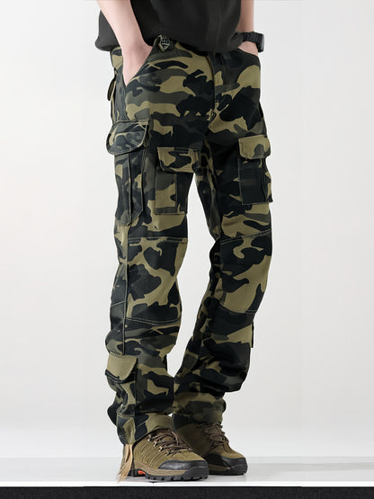 Men's fern green Polyester Printed Cargo Cargo Pants – green option – view 3
