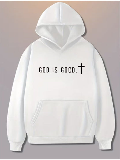 Men's Festive Graphic Hoodie - Loose Fit Holiday Print – view 2