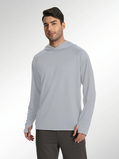 Men's Fishing Rash Guard Hoodies 5-Pack - Lightweight Long Sleeve Set detail view