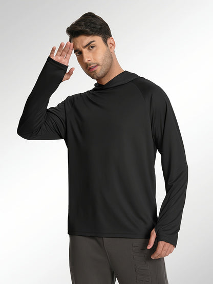 Men's Fishing Rash Guard Hoodies 5-Pack - Lightweight Long Sleeve Set detail view