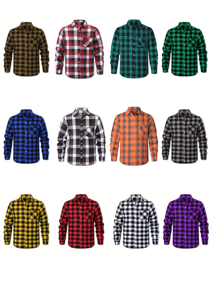Men's Flannel Shirt Set – 3 Pack Buffalo Check Plus Size – view 9