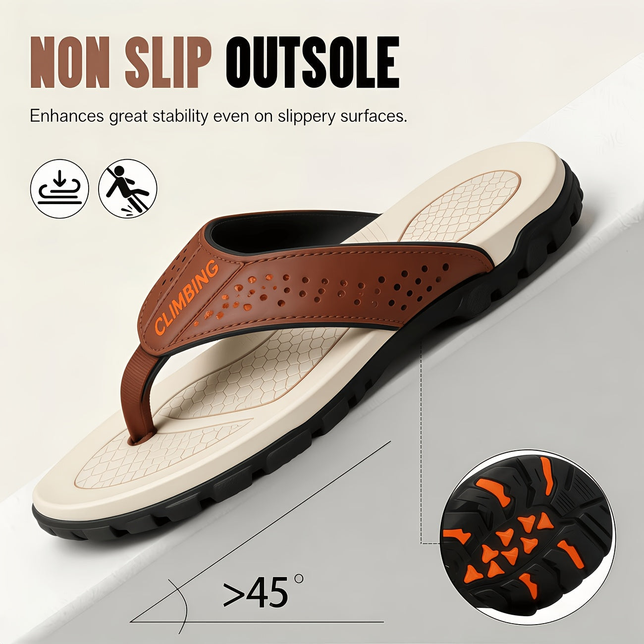 Men's Flip Flops - Quick Dry Non-Slip Sole for Beach & Water – view 5