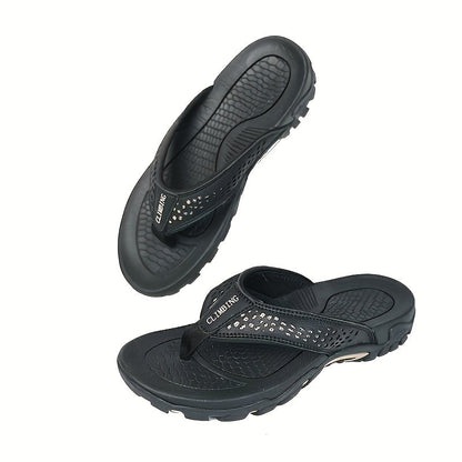 Men's Flip Flops - Quick Dry Non-Slip Sole for Beach & Water – Black option – view 2