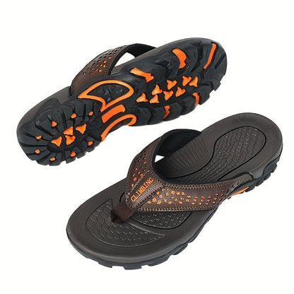Men's Flip Flops - Quick Dry Non-Slip Sole for Beach & Water – Black option – view 4