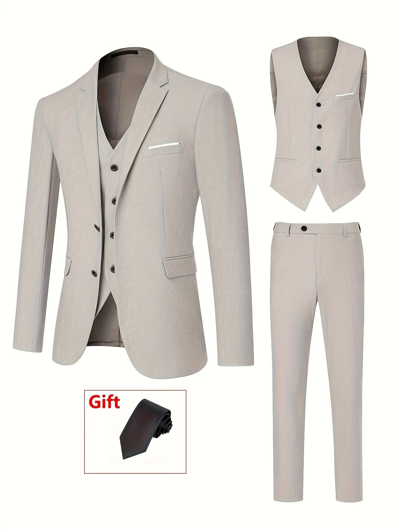 Men's Formal Suit Set - Monogram Print – view 12