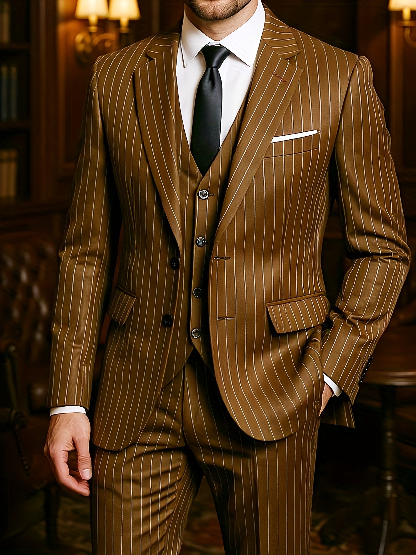 Men's Formal Suit Set - Striped – view 4