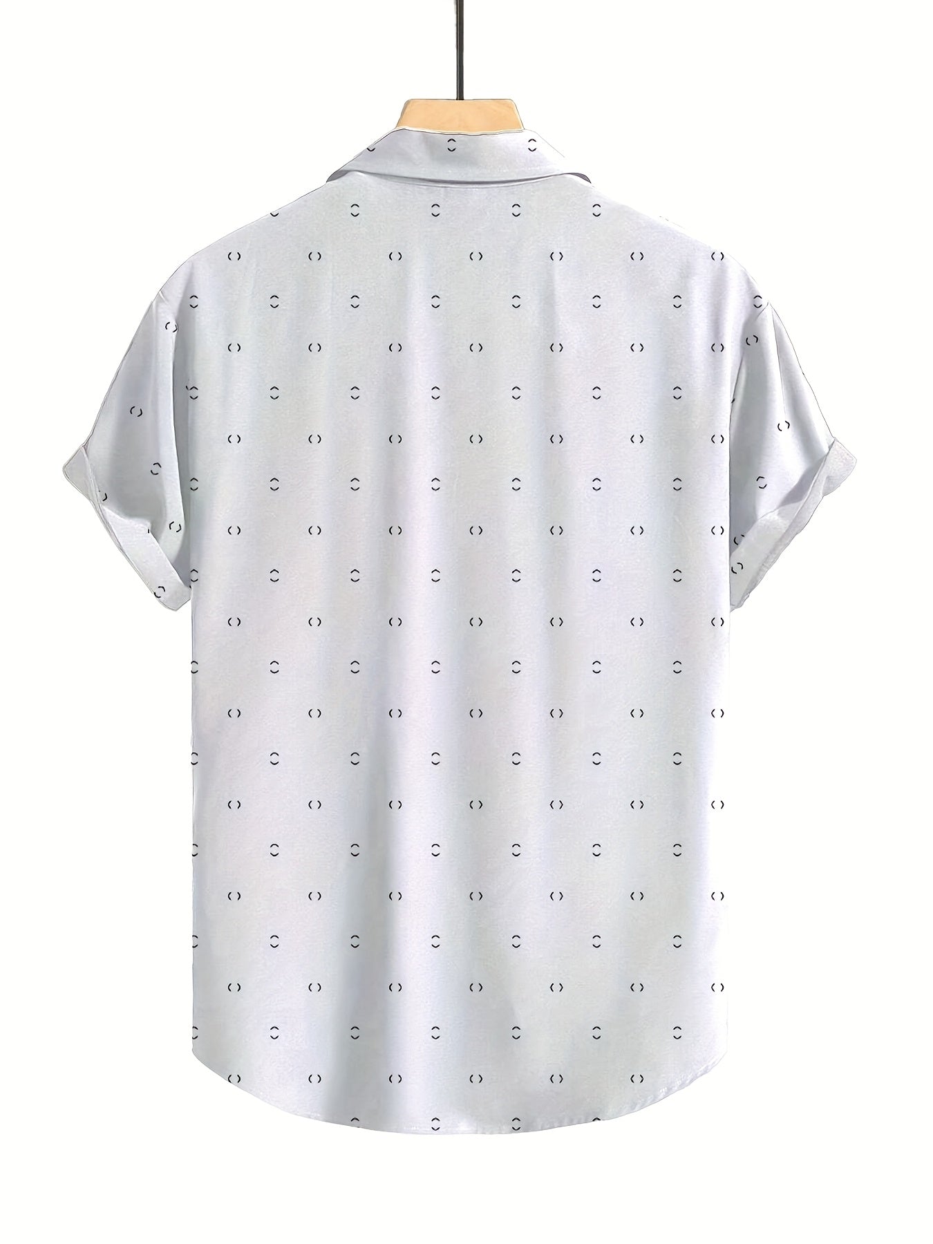 Men's Geometric Button Up Shirt – Plus Size Short Sleeve – view 7