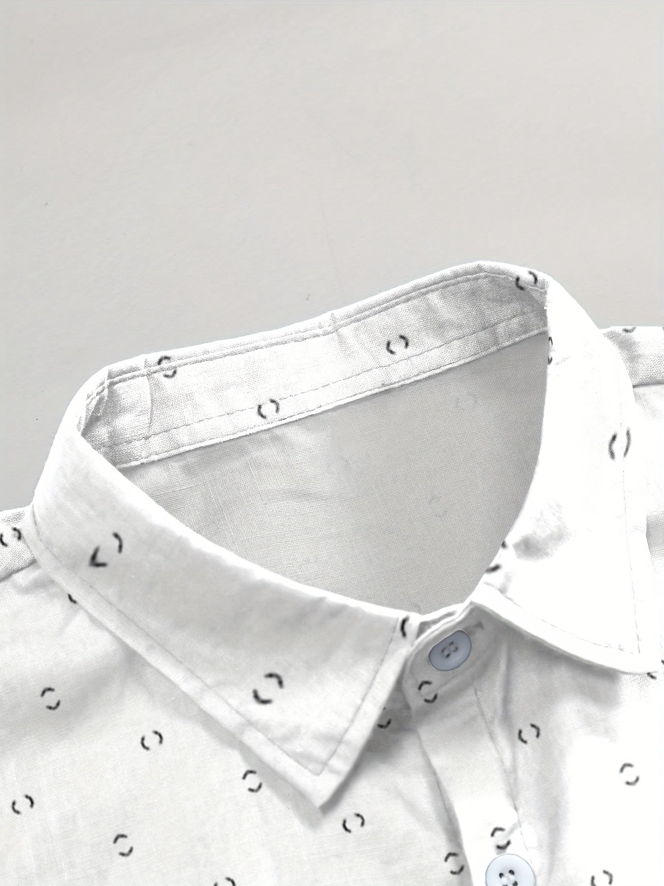 Men's Geometric Button Up Shirt – Plus Size Short Sleeve – view 8