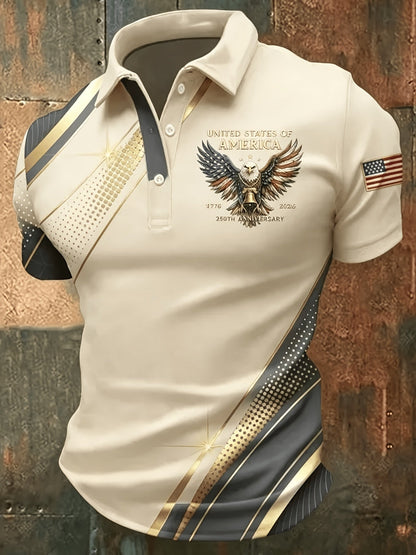 Men's Graphic Print Polo Shirt - Collared Short Sleeve – Sizes 0XL–6XL – view 8