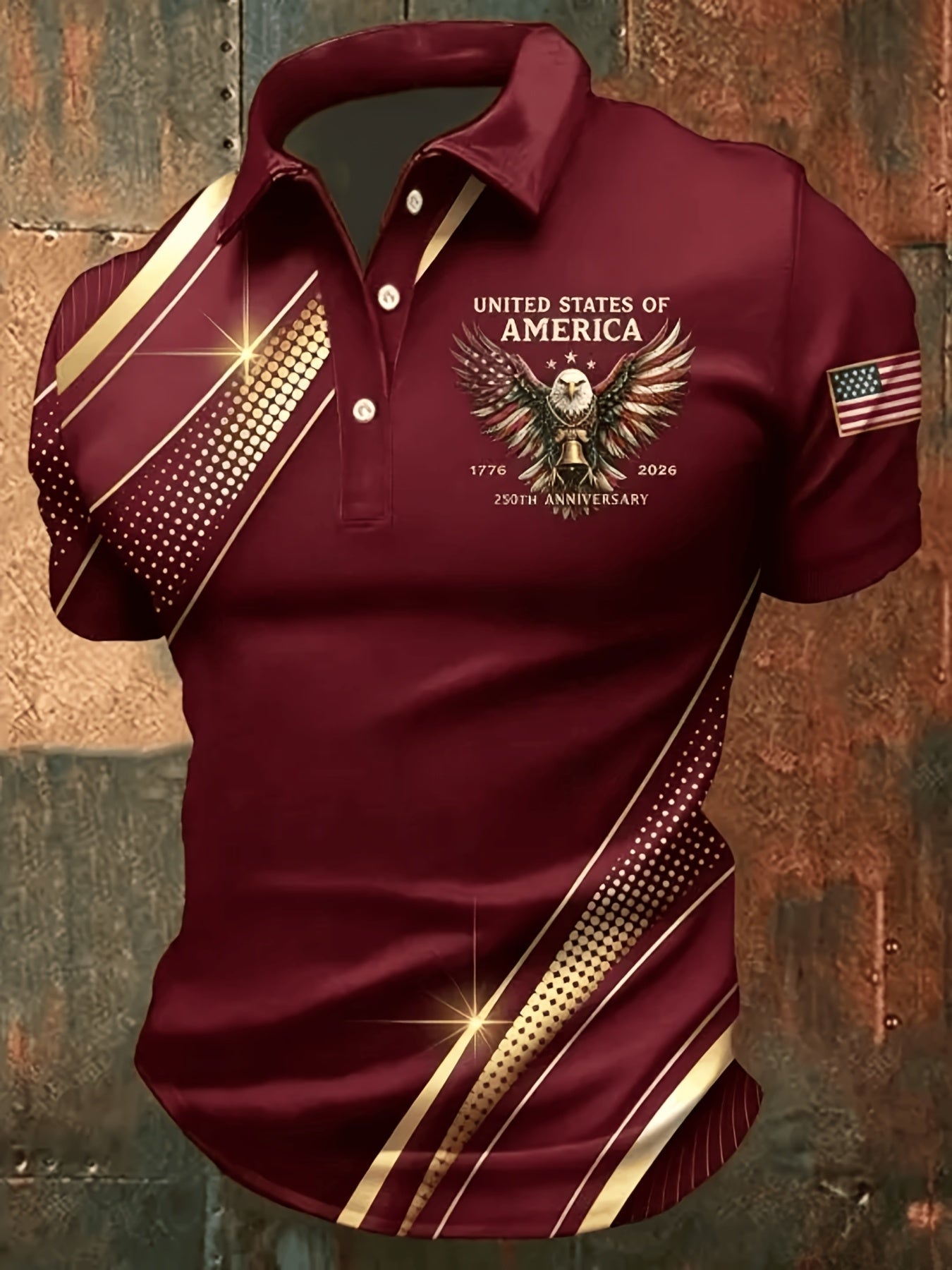 Men's Graphic Print Polo Shirt - Collared Short Sleeve – Sizes 0XL–6XL – view 11