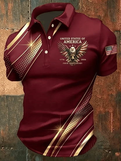 Men's Graphic Print Polo Shirt - Collared Short Sleeve – Sizes 0XL–6XL – view 11