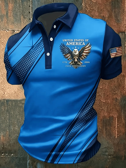 Men's Graphic Print Polo Shirt - Collared Short Sleeve – Sizes 0XL–6XL – view 14