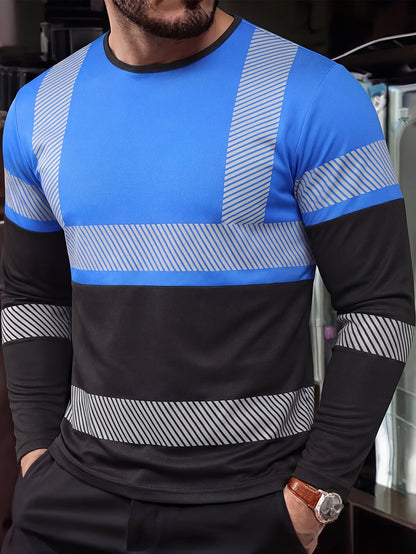 Men's Graphic Print Shirt - Classic Neck Long Sleeve – view 4