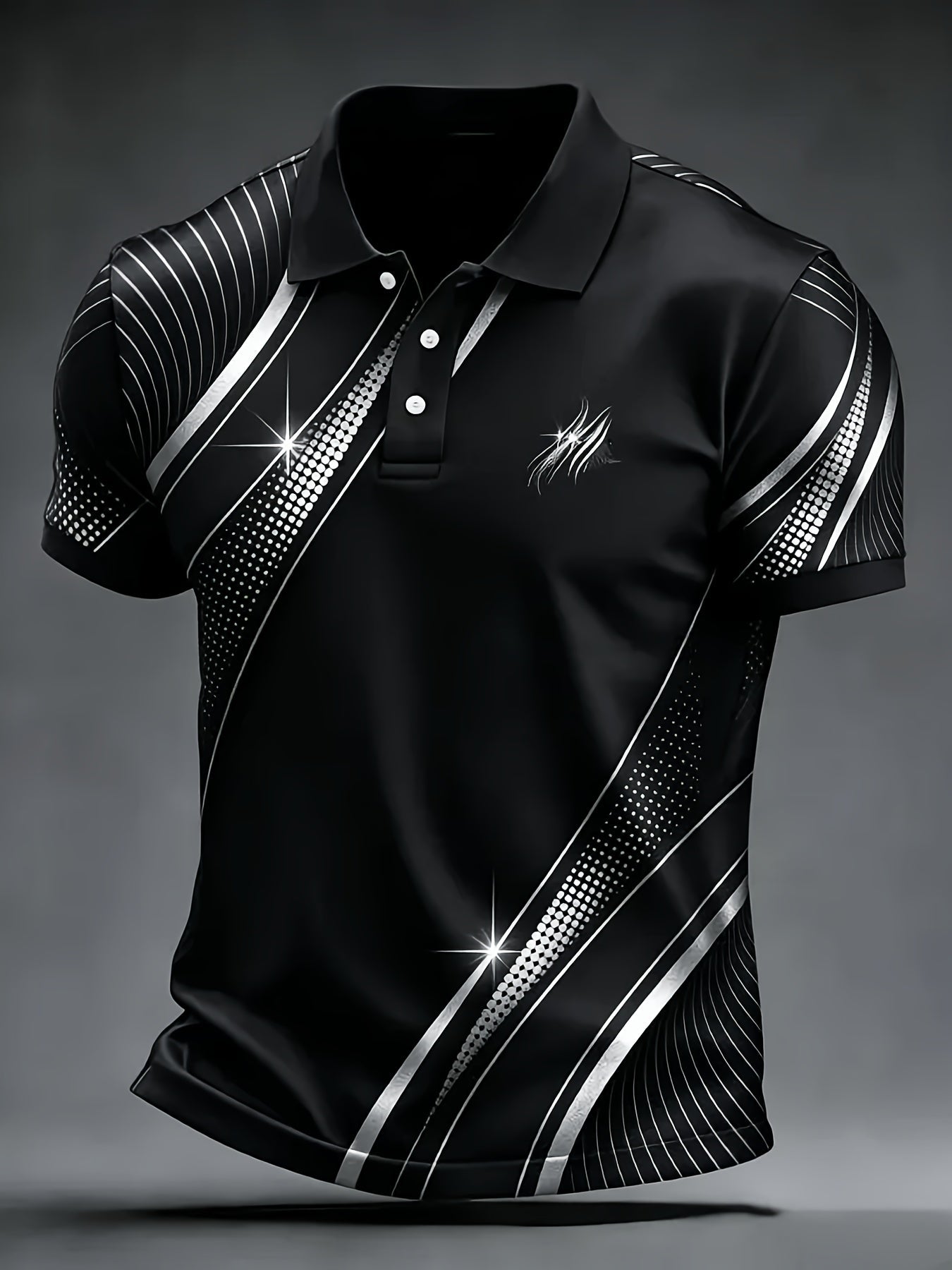 Men's Graphic Print Shirt - Collared Short Sleeve – view 7