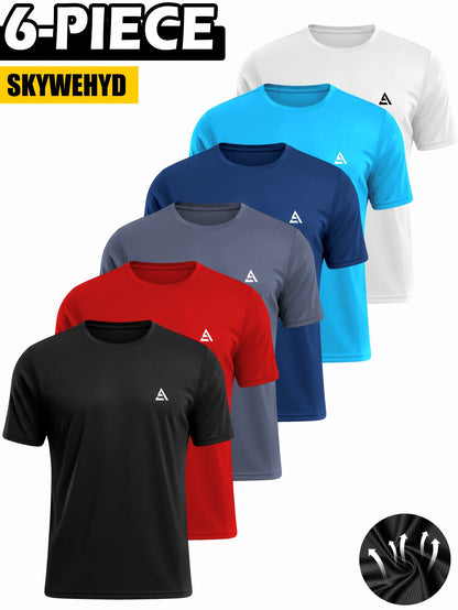 Men's Graphic Print T-Shirt - Crew Neck Short Sleeve – Graphic Design 68037 – view 6