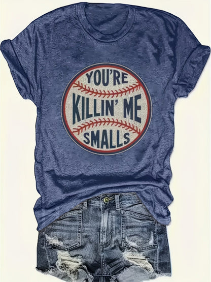 Men's Graphic Print T-Shirt - Crew Neck Short Sleeve – Navy Color – view 16
