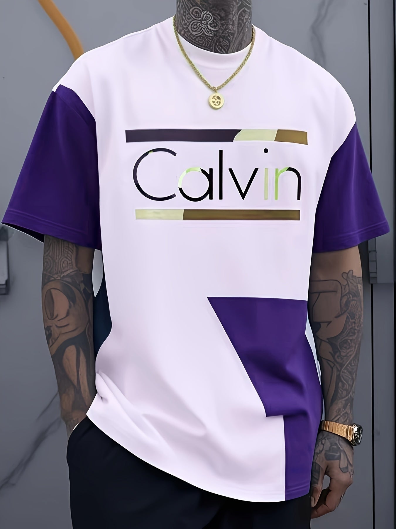 Men's Graphic Print T-Shirt - Crew Neck Short Sleeve – Sizes 1XL–6XL – view 8