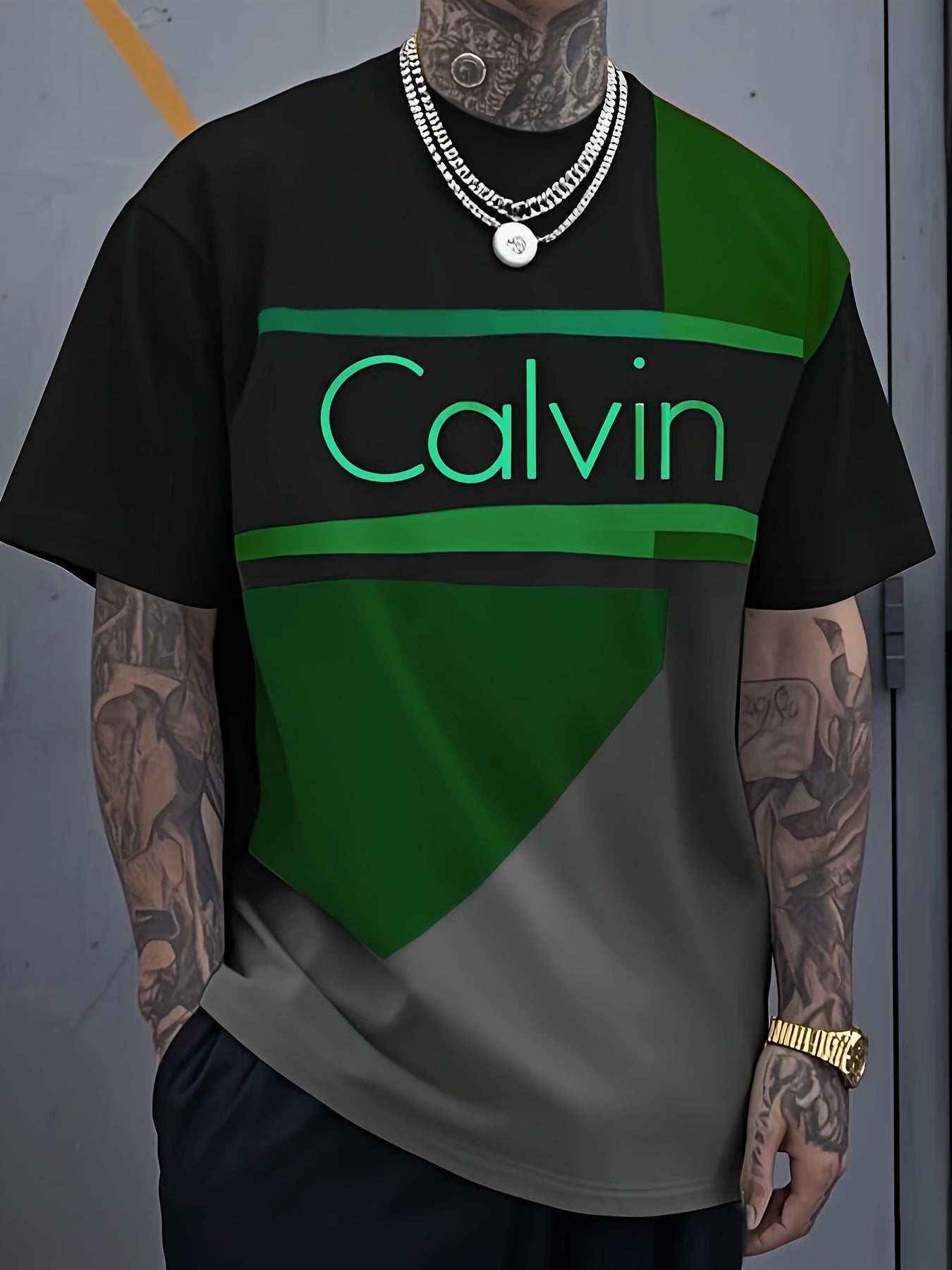 Men's Graphic Print T-Shirt - Crew Neck Short Sleeve – Sizes 1XL–6XL – view 12